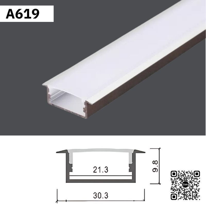 Thanh Nhôm Định Hình Lắp Âm 2 Mét | A619